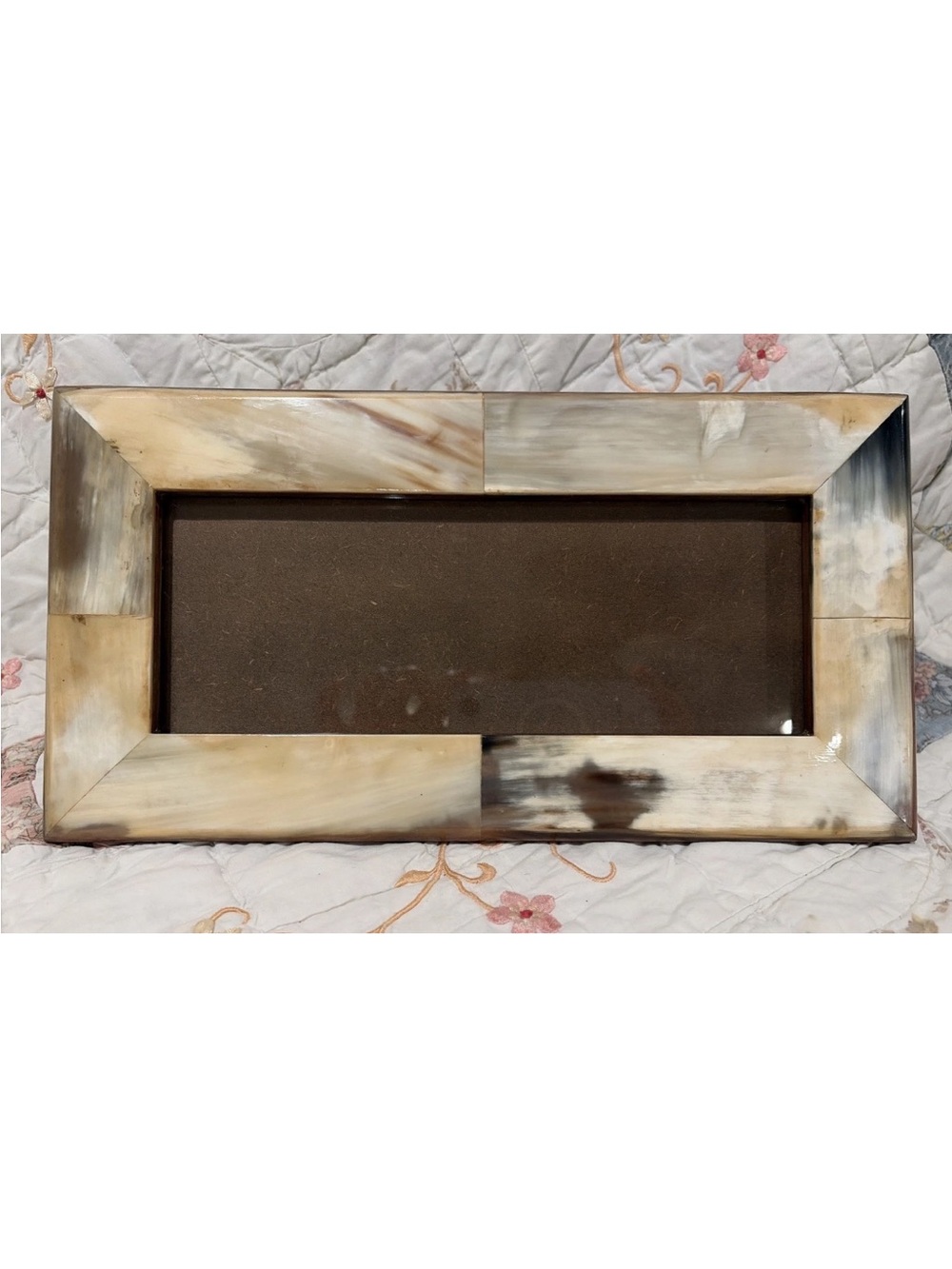Artisanal Made in India Buffalo Horn Inlay Panoramic Frame – Luxury Home Decor